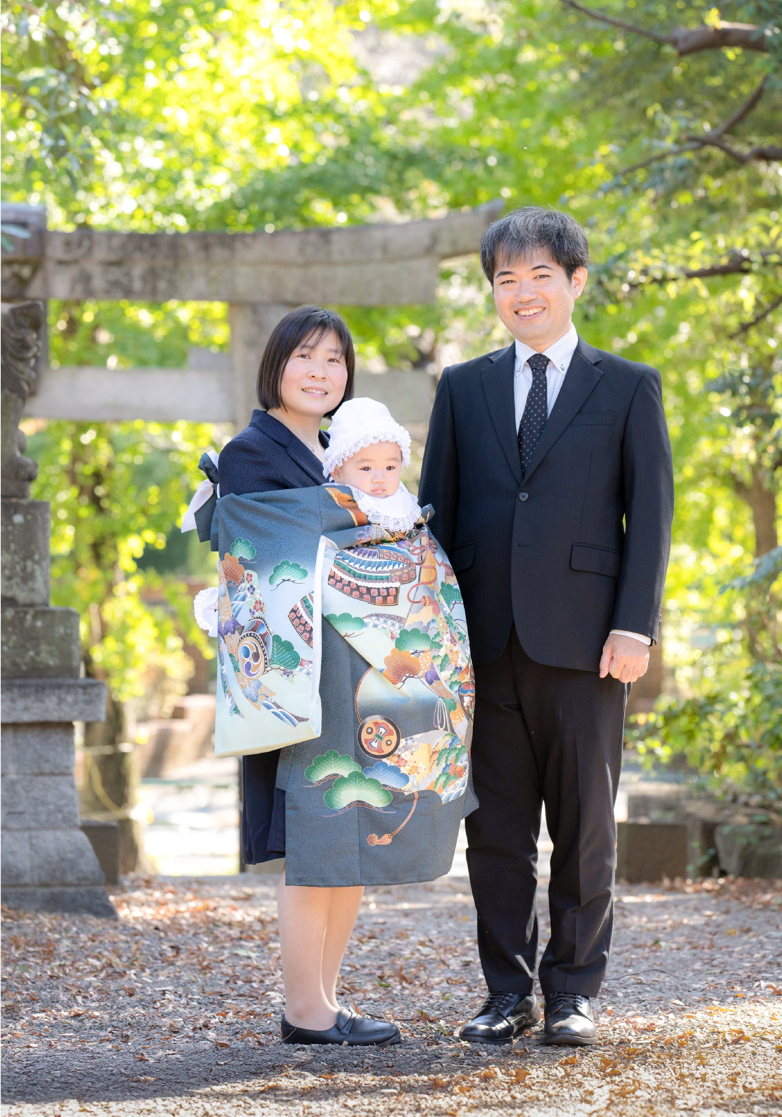 お宮参り　出張撮影　家族写真