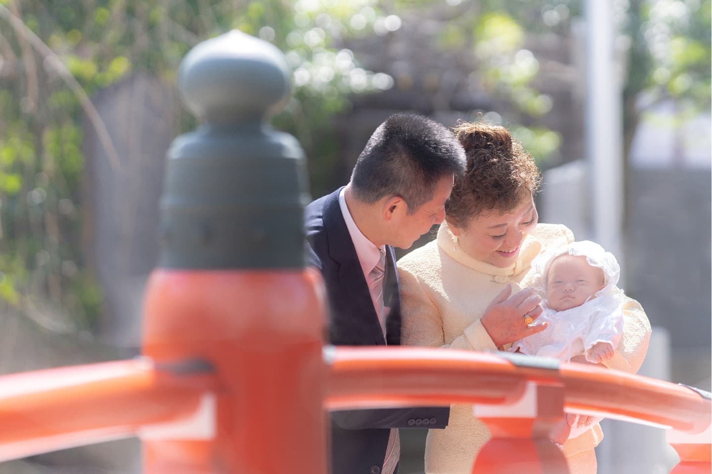 お宮参り　出張撮影　家族写真