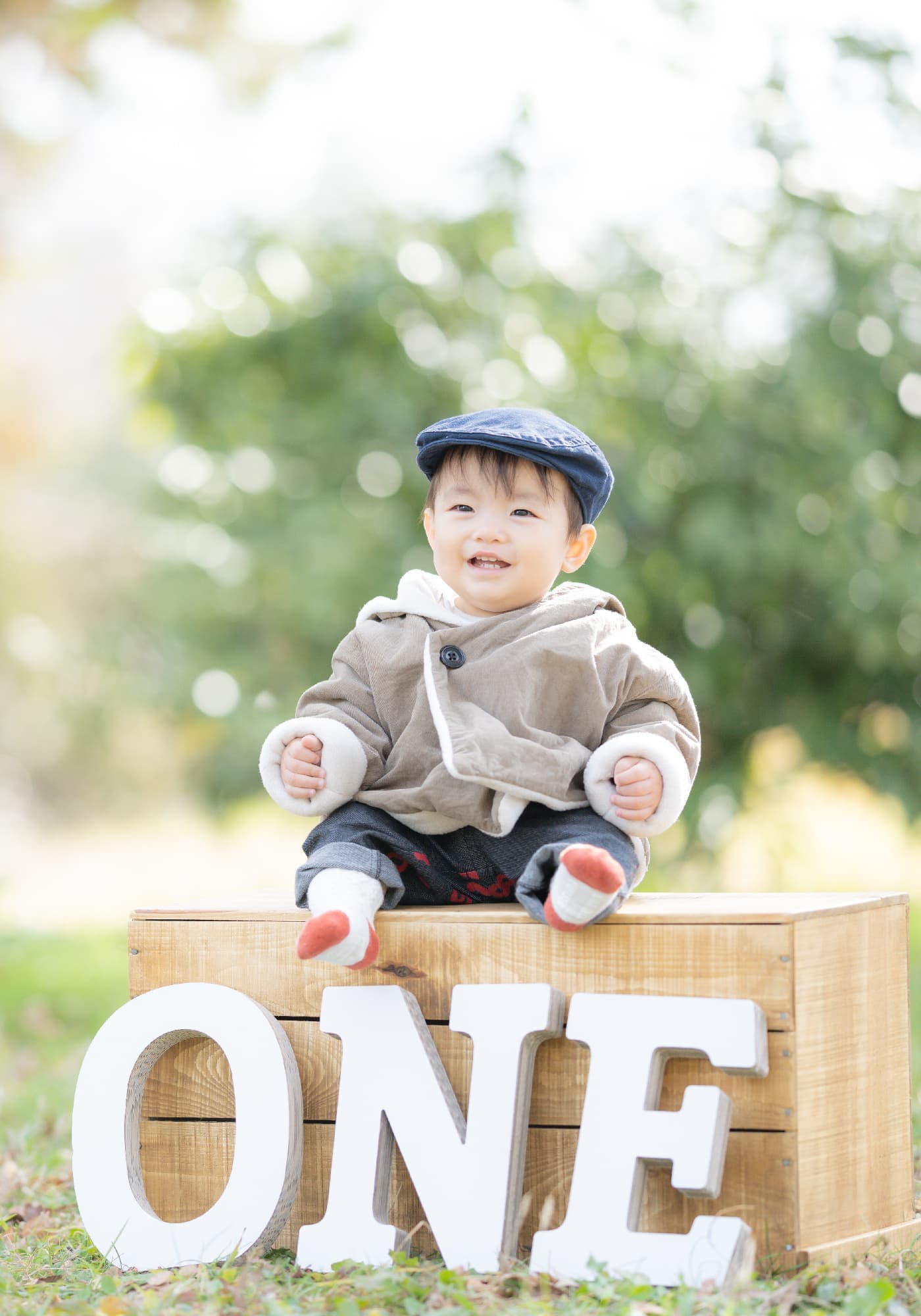 家族写真　出張撮影　1歳バースデー